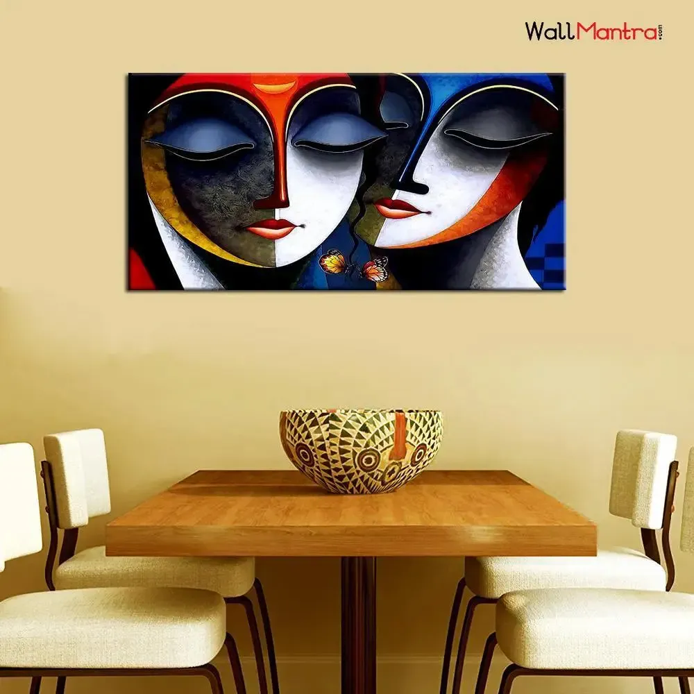 Divine Radha Krishna Canvas Painting: A WallMantra Editorial