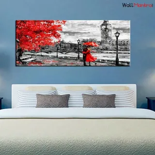 Romantic Love Couple Canvas Wall Hanging for Indian Homes in 2030